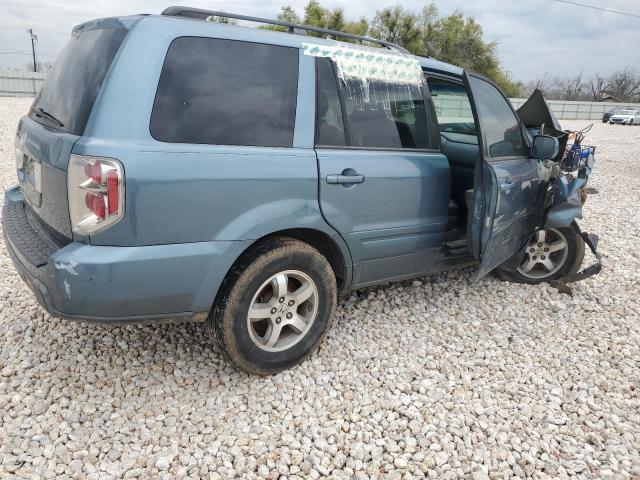 5FNYF28717B043742 - 2007 HONDA PILOT EXL BLUE photo 3