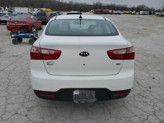 KNADM4A35F6479363 - 2015 KIA RIO LX WHITE photo 6