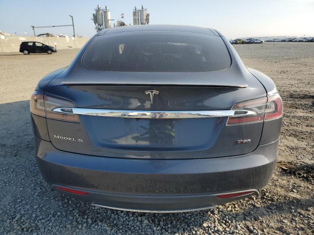 5YJSA1H15EFP47966 - 2014 TESLA MODEL S GRAY photo 6