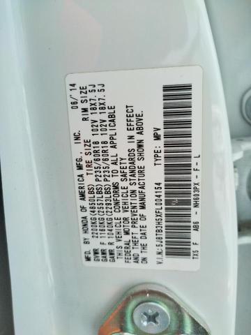 5J8TB3H5XFL004154 - 2015 ACURA RDX TECHNOLOGY WHITE photo 13