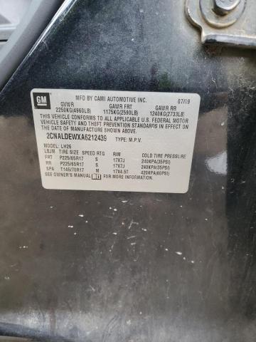 2CNALDEWXA6212439 - 2010 CHEVROLET EQUINOX LT BLACK photo 12