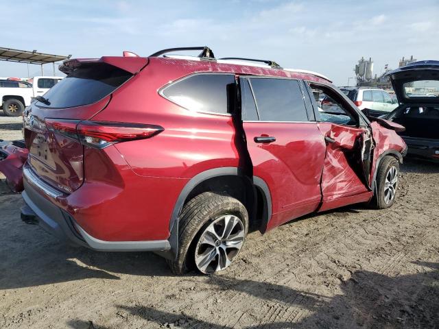 5TDGZRBH3NS203707 - 2022 TOYOTA HIGHLANDER XLE 红色 照片 3