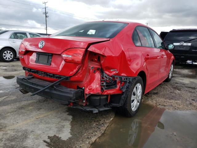 3VW2K7AJ6DM398057 - 2013 VOLKSWAGEN JETTA BASE Կարմիր լուսանկար 3