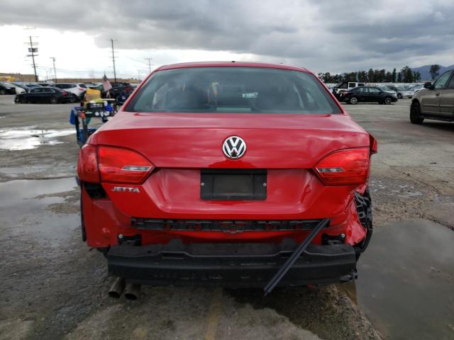 3VW2K7AJ6DM398057 - 2013 VOLKSWAGEN JETTA BASE Կարմիր լուսանկար 6