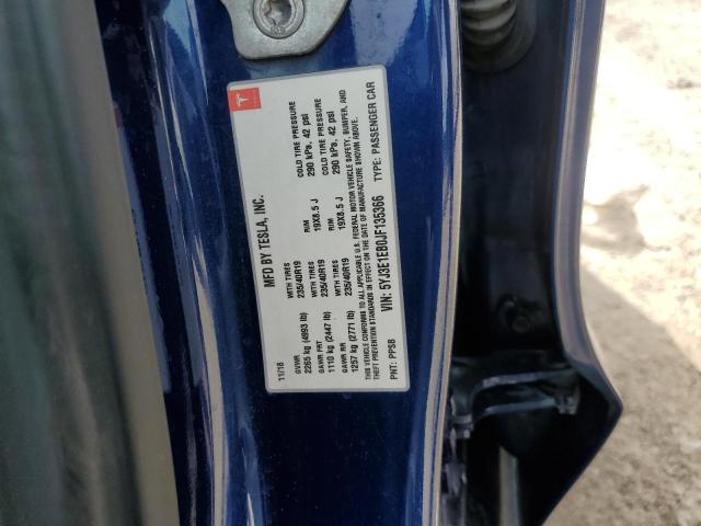 5YJ3E1EB0JF135366 - 2018 TESLA MODEL 3 BLUE photo 13