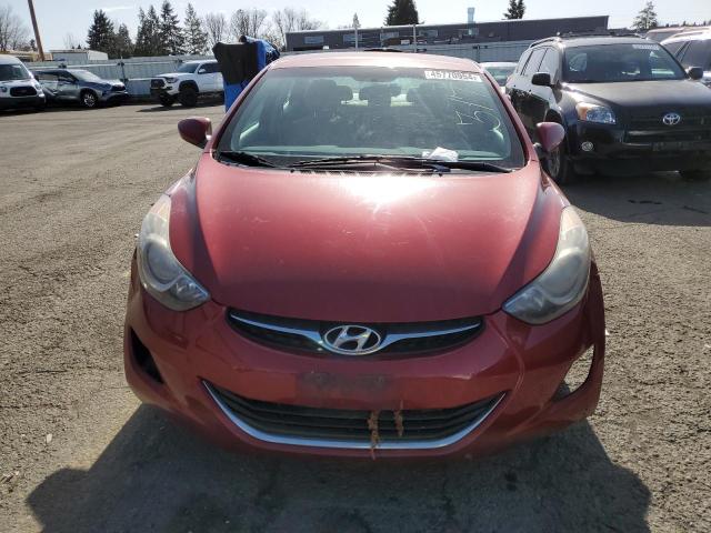 KMHDH4AE2CU310123 - 2012 HYUNDAI ELANTRA GLS RED photo 5