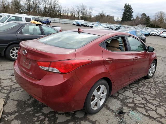 5NPDH4AE3DH316724 - 2013 HYUNDAI ELANTRA GLS BURGUNDY photo 3