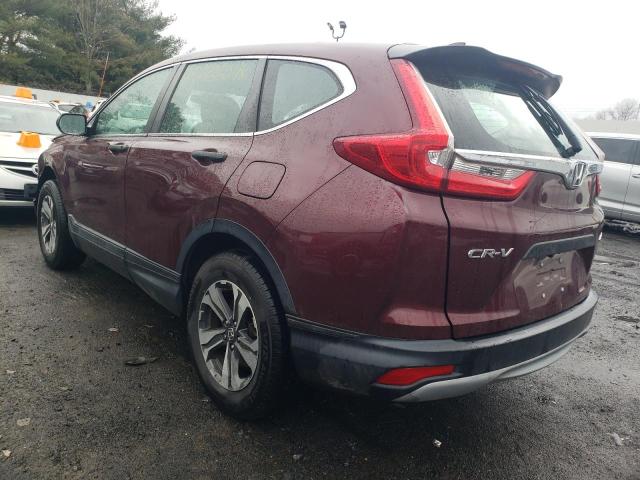 2HKRW6H39KH226678 - 2019 HONDA CR-V LX MAROON photo 2