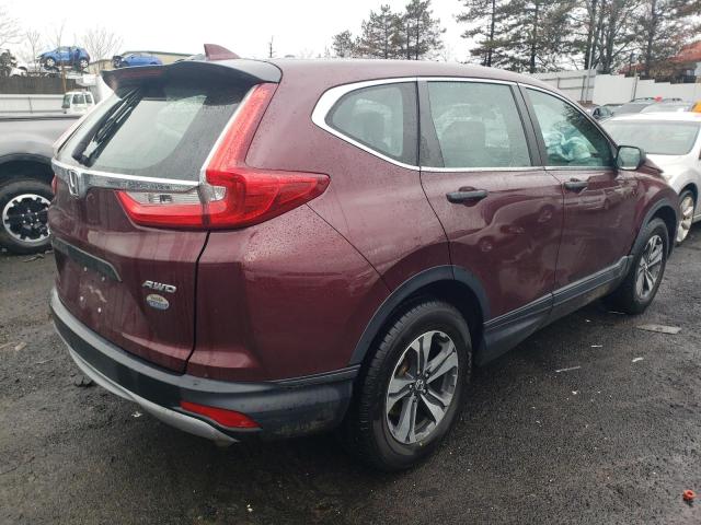 2HKRW6H39KH226678 - 2019 HONDA CR-V LX MAROON photo 3