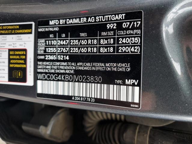 WDC0G4KB0JV023830 - 2018 MERCEDES-BENZ GLC 300 4MATIC GRAY photo 13