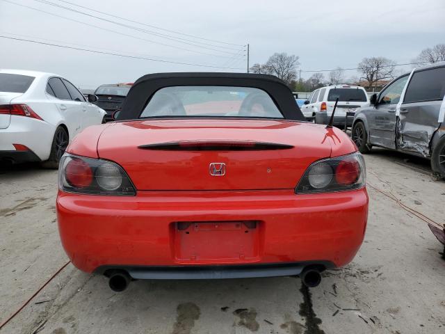 JHMAP1143YT000624 - 2000 HONDA S2000 RED photo 6