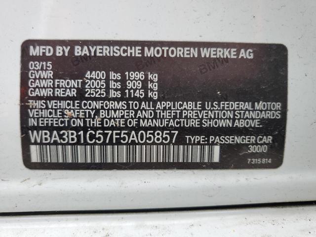 WBA3B1C57F5A05857 - 2015 BMW 320 I WHITE photo 13