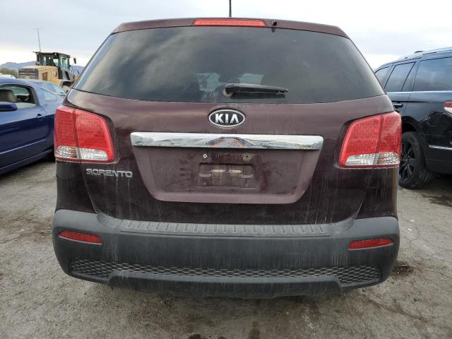 5XYKT3A18DG331224 - 2013 KIA SORENTO LX BURGUNDY photo 6