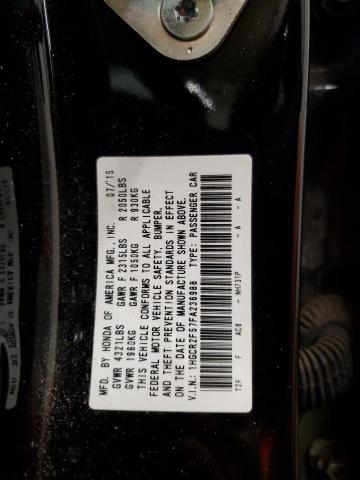 1HGCR2F57FA236988 - 2015 HONDA ACCORD SPORT შავი ფოტო 12
