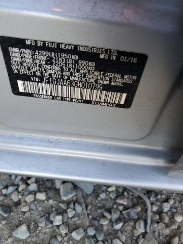 JF1GJAA63GH010799 - 2016 SUBARU IMPREZA GRAY photo 12