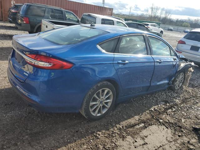 3FA6P0HD2HR189670 - 2017 FORD FUSION SE BLUE photo 3