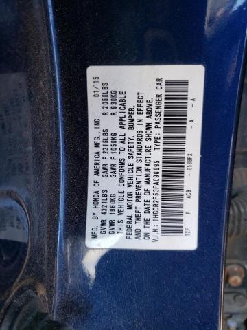 1HGCR2F53FA096695 - 2015 HONDA ACCORD SPORT BLUE photo 12