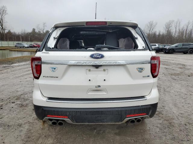 1FM5K8HT4JGC30626 - 2018 FORD EXPLORER PLATINUM WHITE photo 6