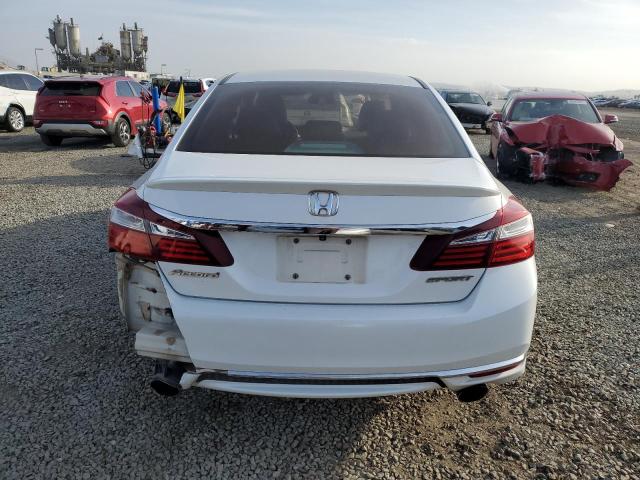 1HGCR2F53GA174782 - 2016 HONDA ACCORD SPORT WHITE photo 6