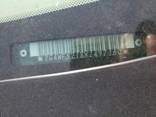 2G4WF5218X1497160 - 1999 BUICK REGAL GS შავი ფოტო 12