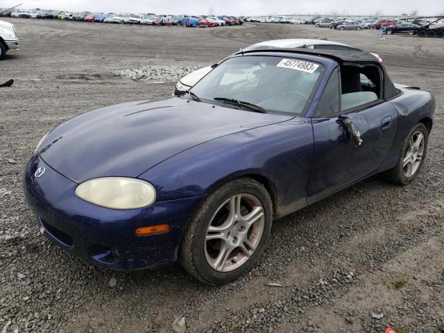 JM1NB353840401385 - 2004 MAZDA MX-5 MIATA BASE BLUE photo 1