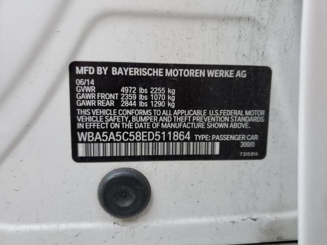 WBA5A5C58ED511864 - 2014 BMW 528 I WHITE photo 12