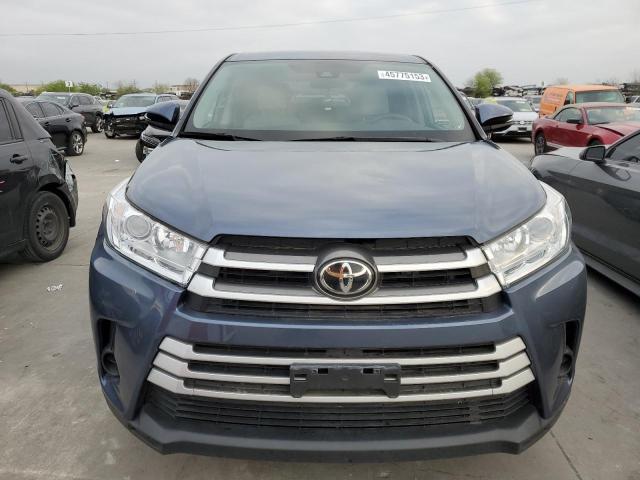 5TDZARFH8KS050232 - 2019 TOYOTA HIGHLANDER LE BLUE photo 5