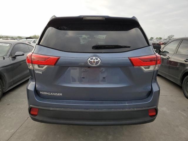 5TDZARFH8KS050232 - 2019 TOYOTA HIGHLANDER LE BLUE photo 6