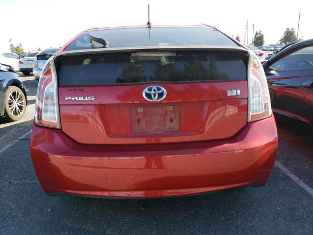 JTDKN3DU5C1598223 - 2012 TOYOTA PRIUS RED photo 6