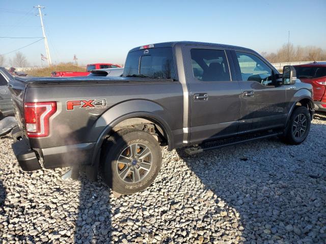 1FTEW1EP5FFC32681 - 2015 FORD F150 SUPERCREW GRAY photo 3