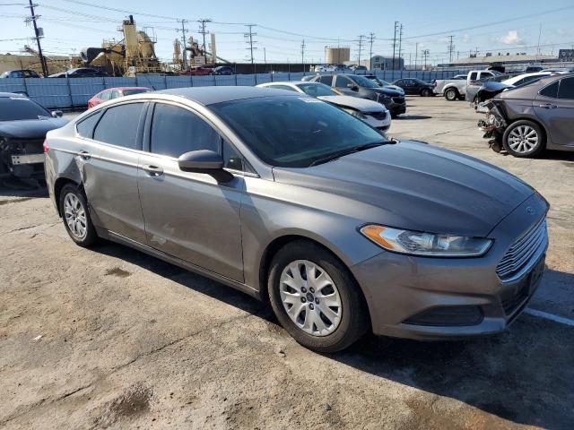 3FA6P0G71ER381413 - 2014 FORD FUSION S GRAY photo 4