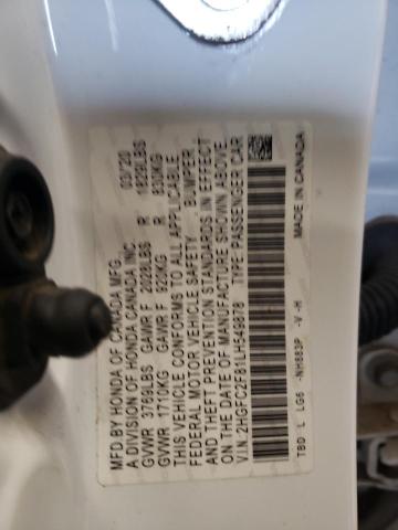 2HGFC2F81LH549878 - 2020 HONDA CIVIC SPORT 白色 照片 12