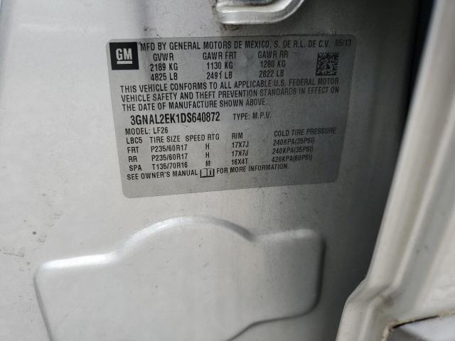 3GNAL2EK1DS640872 - 2013 CHEVROLET CAPTIVA LS 银色 照片 12