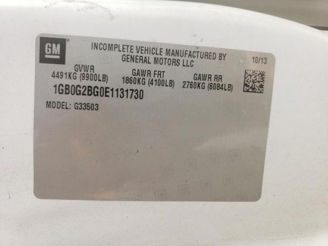 1GB0G2BG0E1131730 - 2014 CHEVROLET EXPRESS G3 WHITE photo 14