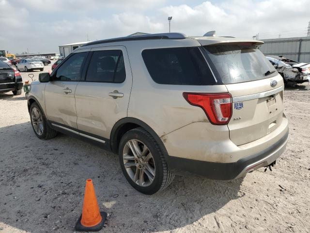 1FM5K7D89HGD98395 - 2017 FORD EXPLORER XLT CREAM photo 2