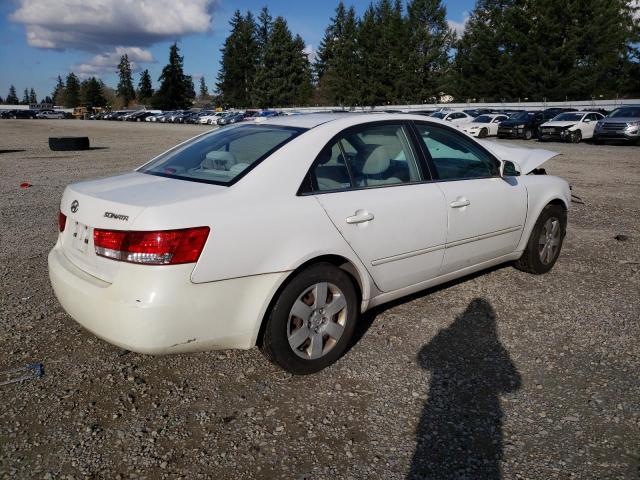 5NPET46C68H382216 - 2008 HYUNDAI SONATA GLS WHITE photo 3