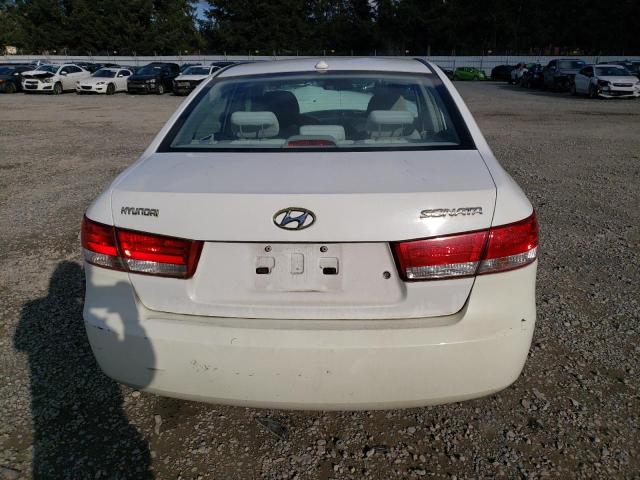 5NPET46C68H382216 - 2008 HYUNDAI SONATA GLS WHITE photo 6