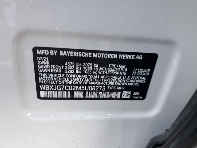 WBXJG7C02M5U08273 - 2021 BMW X1 SDRIVE28I WHITE photo 14