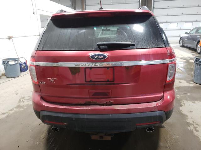 1FMHK7D89BGA61228 - 2011 FORD EXPLORER XLT RED photo 6