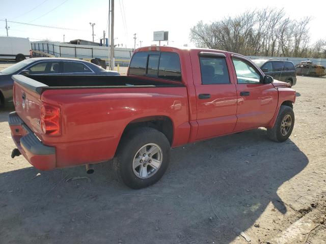 1D7HE48N48S510997 - 2008 DODGE DAKOTA QUAD SLT RED photo 3