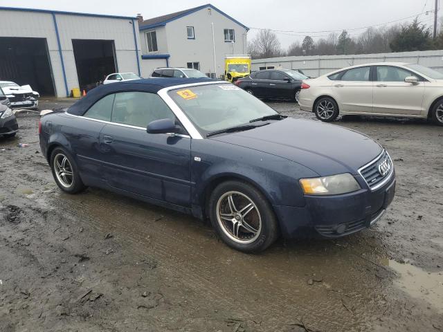 WAUDT48H54K010346 - 2004 AUDI A4 QUATTRO BLUE photo 4