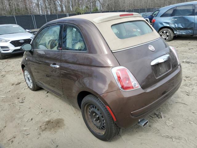 3C3CFFDR3FT501200 - 2015 FIAT 500 POP BROWN photo 2