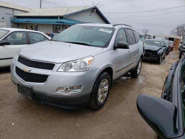 1GNKRFED4CJ222110 - 2012 CHEVROLET TRAVERSE LS SILVER photo 1