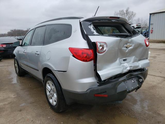 1GNKRFED4CJ222110 - 2012 CHEVROLET TRAVERSE LS SILVER photo 2