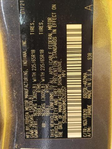 5TDGZRAH9MS520357 - 2021 TOYOTA HIGHLANDER XLE GRAY photo 13