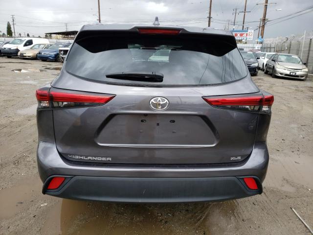 5TDGZRAH9MS520357 - 2021 TOYOTA HIGHLANDER XLE GRAY photo 6