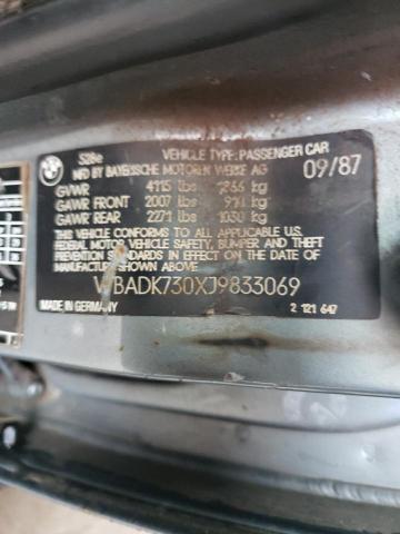 WBADK730XJ9833069 - 1988 BMW 528 E Gümüş foto 12