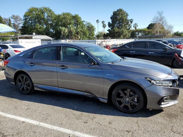 1HGCV3F13MA018204 - 2021 HONDA ACCORD HYBRID GRAY photo 4