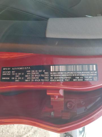 ZASFAKPN2J7B91831 - 2018 ALFA ROMEO STELVIO SPORT أحمر صورة 14