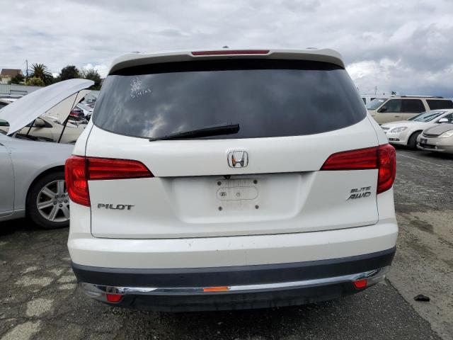 5FNYF6H01HB050332 - 2017 HONDA PILOT ELITE WHITE photo 6